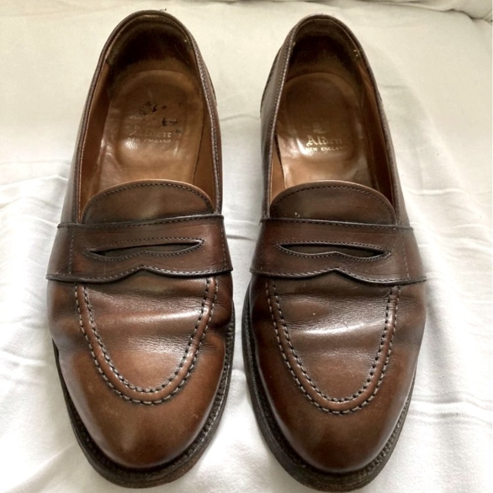 Alden 686 Full Strap Dark Brown Penny Loafer Dress Shoes